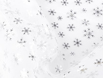 Organza Fabric, Snowflakes