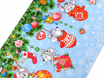 Bavlnené vaflové piké vianočné myšky