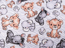 Cotton Muslin Cloth Fabric, Safari Animals