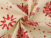 Tissu de Noël en coton recyclé, Étoiles