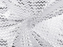 Decorative chevron fabric with metallic print