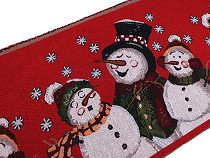Tissu de Noël de type tapisserie, Bonhommes de neige 