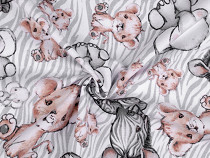 Cotton Flannel Fabric - Safari Animals