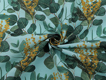 Tkanina dekoracyjna Loneta rośliny 