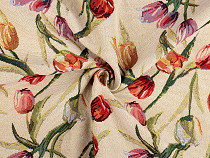 Tissu type tapisserie, Tulipes
