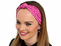 Pin-up cotton headband with flowers