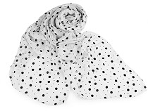 Summer scarf / polka dot scarf 70x160 cm