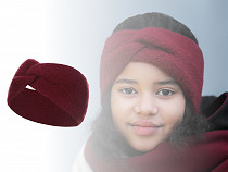 Női / lányos téli kötött fülvédő fejpánt