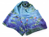 Satin scarf, silk hair wrapping scarf 90x180 cm