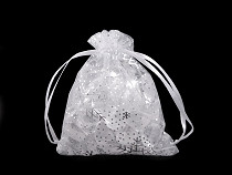 Organza Gift Bag 9x11 cm Snowflakes