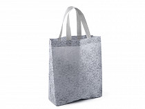 Borsa da shopping, “tote bag”, riutilizzabile, realizzata in tessuto non tessuto, dimensioni: 27 x 33 cm