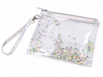 Cosmetic Bag / Case with loose sequins 14.5x17 cm