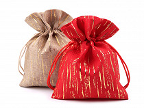 Gift Bag with Golden Effect 13x18 cm Jute Imitation