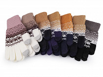 Dámske / dievčenské pletené rukavice nórsky vzor