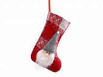 Mikulás csizma / karácsonyi zoknyi 18x29 cm