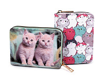 Dámská / dívčí peněženka kočky 9,5x12,5 cm