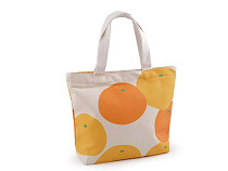 Imitation linen bag with zipper 31x24.5 cm