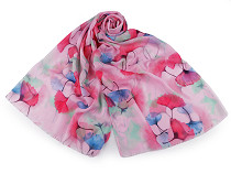 Summer scarf / shawl Ginkgo 75x180 cm