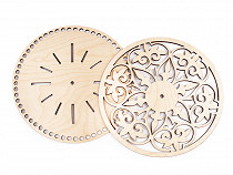 Cadran d’horloge/Mandala en bois, Ø 29,5 cm
