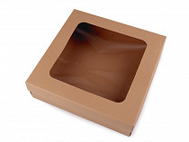 Natural paper box with a window