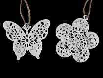 Metal butterfly, flower to hang