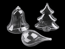 Pudełeczko plastikowe dwuczęściowe - dzwonek, choinka, kropla