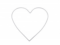 Kovové srdce na lapač snov / na dekorovanie 25x25,5 cm