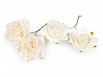 Trandafir din spuma pe sarma Ø5,5 cm