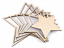 Wooden stars to complete set of 6 pcs