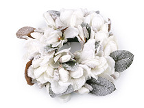 Wianek zimowy oszroniony magnolie Ø34 cm