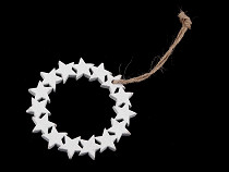 Wooden Christmas wreath / stars for hanging