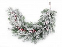 Christmas frosted garland with berries