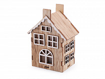 Decoration wooden house light-up
