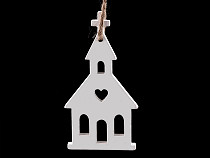 Dřevěný kostel k zavěšení