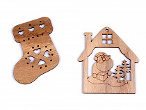 Christmas Wooden Ornaments to Glue / Hang