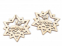 Christmas Wooden Cut-Out Star Ø10 cm for hanging / painting