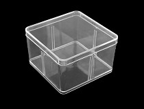 Kunststoffbox/Box mit Deckel 9,5 x 9,5 x 5,5 cm