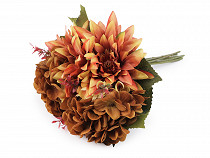 Bouquet artificiel, Chrysanthèmes, Hortensias