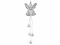 Metal Angel Ornament for Hanging with Jingle Bells