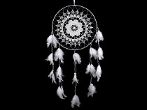 Large Dream Catcher with Lace and Feathers