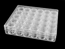 Boîte de rangement en plastique transparent pour bijouterie, 30 boîtes avec couvercle à visser