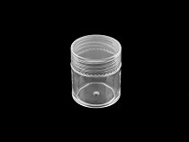Plastic box / jar 2.5x2.8 cm