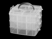 Plastic box / briefcase 3-story with handle
