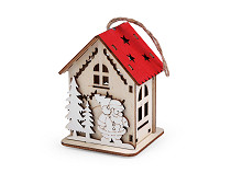 Light Up Wooden House Decoration to hang