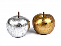 Dekoration Apfel metallisch