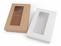 Geschenkbox aus Papier mit Fenster natural