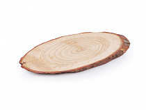 Tranches de bois naturel, ovales