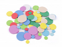 Foam rubber Moosgummi circles - mix of sizes