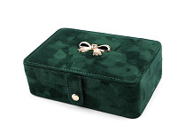 Small Jewellery Box with suede bow 11x16x5.5cm
