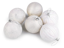 Boules de Noël avec paillettes, Ø 10 cm